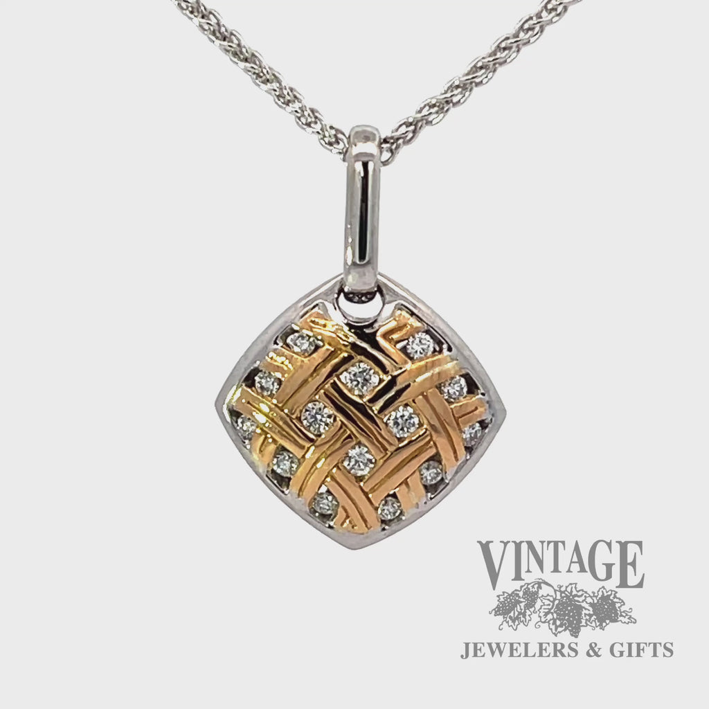 Bagley and Hotchkiss two tone gold and diamond pendant video