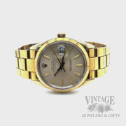 Vintage Rolex Oyster Perpetual Date 15505 Gold Shell Automatic Watch – Circa 1982 Pre-Owned Video