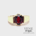 2ct garnet set in 14k yellow gold rustic channel ring video