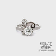 14kw gold .78ctw diamond vintage cluster ring