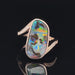 Boulder opal 14k rose gold and diamond bypass ring video