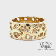 Brutalist 14ky gold wide ring band video