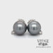 11 mm Black Tahitian pearl and diamond 18k white gold stud earrings. video