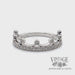 Crown ring with diamond accent and 14k white gold video