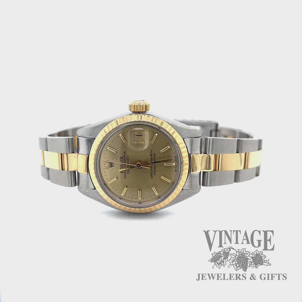 Ladies Rolex Oyster Perpetual Steel/Gold wristwatch video