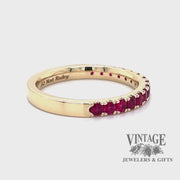 Ruby 14ky gold ring stacker video