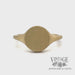 Satin finish 14k yellow gold round signet ring video