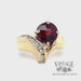 2.1 carat garnet with diamond accent freeform ring of 14k yellow gold video