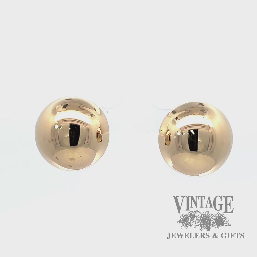 14k yellow golds bubble earrings with french back video