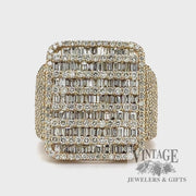 Diamond accent and 14k yellow gold signet style ring video