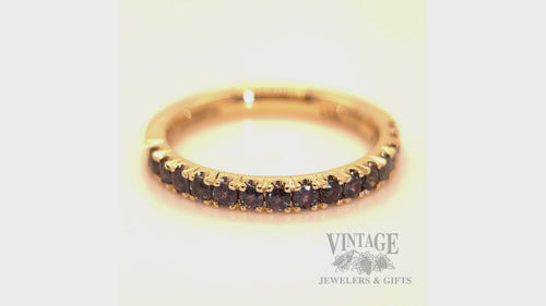 Alexandrite 14k Gold U-Cut Split Prong Ring Band Video