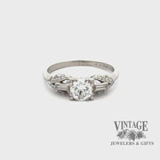 .70 CTW Platinum vintage illusion head diamond ring video