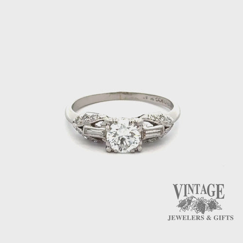 .70 CTW Platinum vintage illusion head diamond ring video