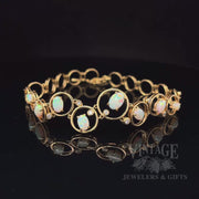 Opal and diamond 18k gold bracelet video