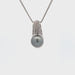 14k white gold and grey pearl pendant with diamond accents video