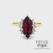 1.8ct garnet ring with diamond accent halo set in 14k gold video