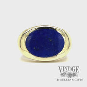 Lapis 14k gold signet ring video