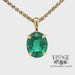 Heirloom quality natural emerald 18ky gold pendant video