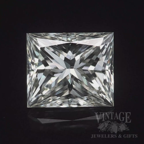 1.04 Carat Princess Cut, GIA, I color, SI2 Clarity, Natural Diamond Video