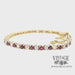 Ruby and diamond yellow gold line bracelet video