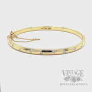 Tiffany & Co. Étoile 0.30 CTW Diamond 18K Gold & Platinum Hinged Bangle Bracelet Video