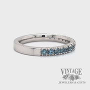 Aquamarine 14k white gold ring band video
