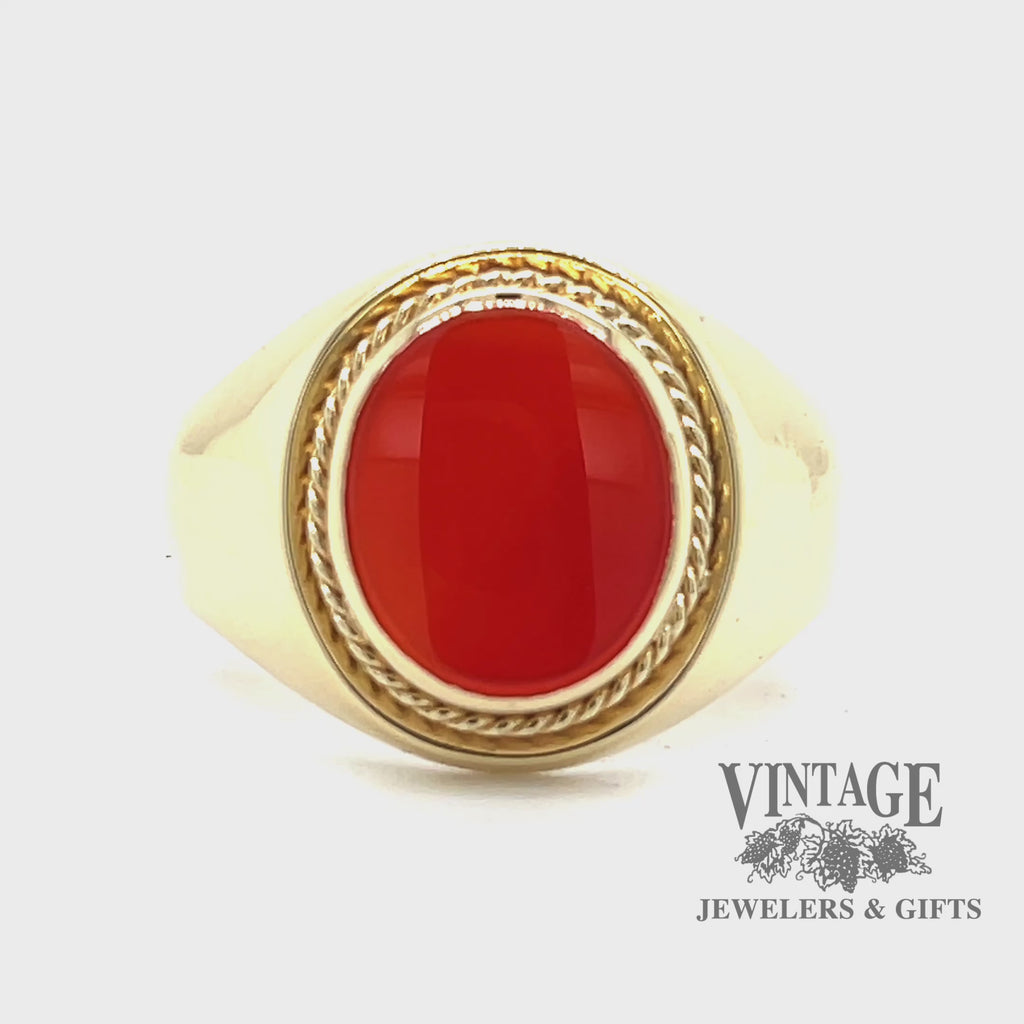 Carnelian 18ky gold ring video