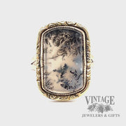 Moss agate 10k gold bezel ring video