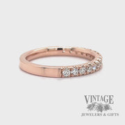 Diamond 14k rose gold ring stacker video