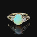 Crystal opal and diamond 14k gold ring video