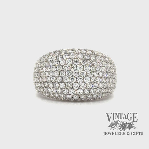Domed 2.07 CTW diamond pave 18kw gold ring video