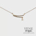 14k yellow gold modern branch bar necklace with drop diamond video