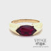 1.5ct marquise garnet chevron set in 10k yellow gold ring video