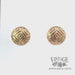 14k yellow gold round earrings with layered box design video