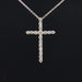 Diamond and 14k white gold cross necklace video.