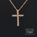 Diamond 14k rose gold cross necklace video
