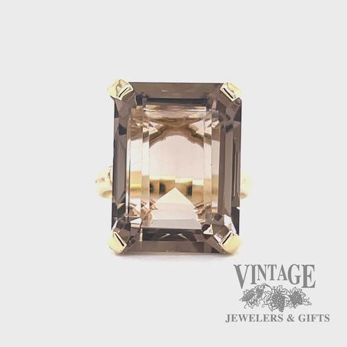 Honey quartz 14k gold cocktail ring video