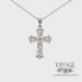 14K white gold filigree cross with diamond accents video