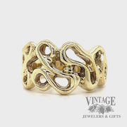 14k gold freeform wide band ring video