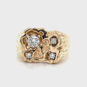 Organic Textured Diamond Ring in 14k VIDEO