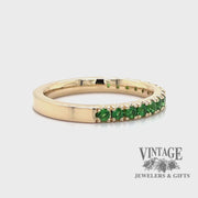 Tsavorite garnet 14ky gold ring stacker video