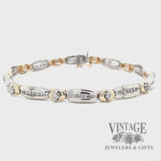7.25" two tone 14k gold and diamond bracelet video