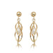 14ky gold caged pearl drop earrings