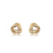 14 karat yellow gold small love knot stud earrings