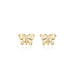 14 karat yellow gold embossed butterfly stud earrings