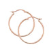14 karat rose gold, thin medium-small size tube hoop pierced earrings