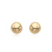 14 karat yellow gold button pierced post stud earrings.