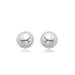 14 karat white gold 8 mm domed earrings with twisted wire bezel