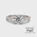 Revolving video of Platinum 1.28ctw round and pear-shape 3-diamond ring