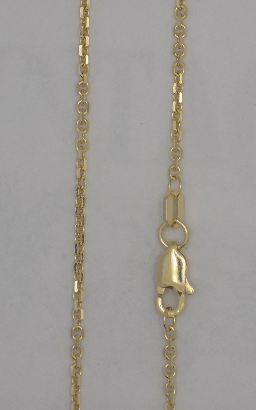 18" 14 karat yellow gold 1.4 mm cable chain